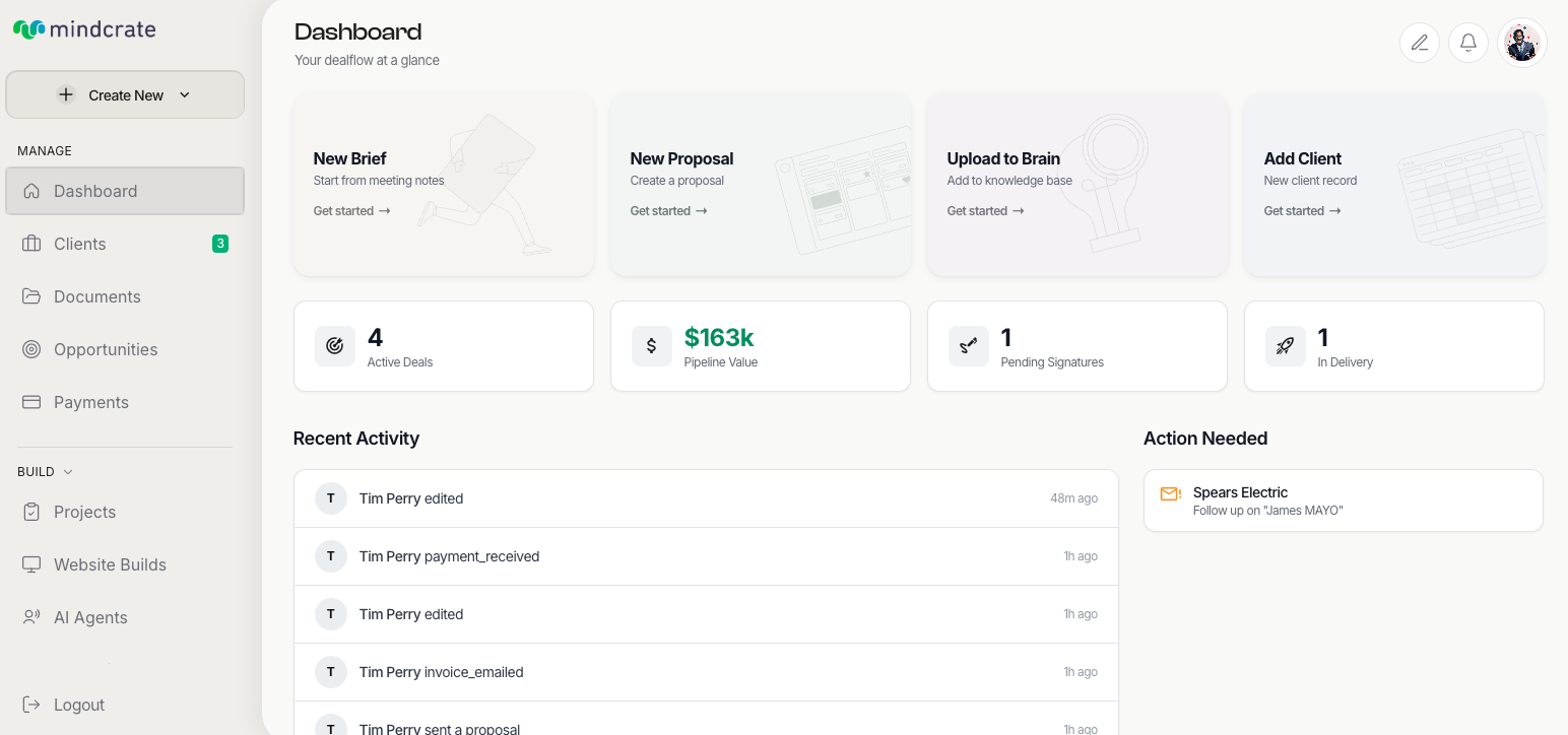 Mindcrate pipeline view